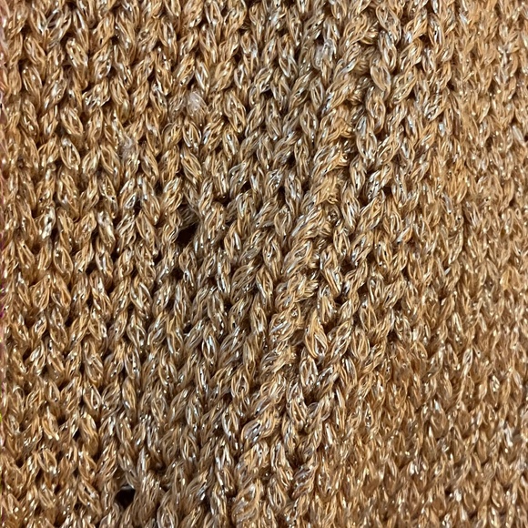 Chico's Size 2 Womens Texture Shine Short Sleeve Pullover Sweater Cantaloupe Roz - Picture 7 of 7